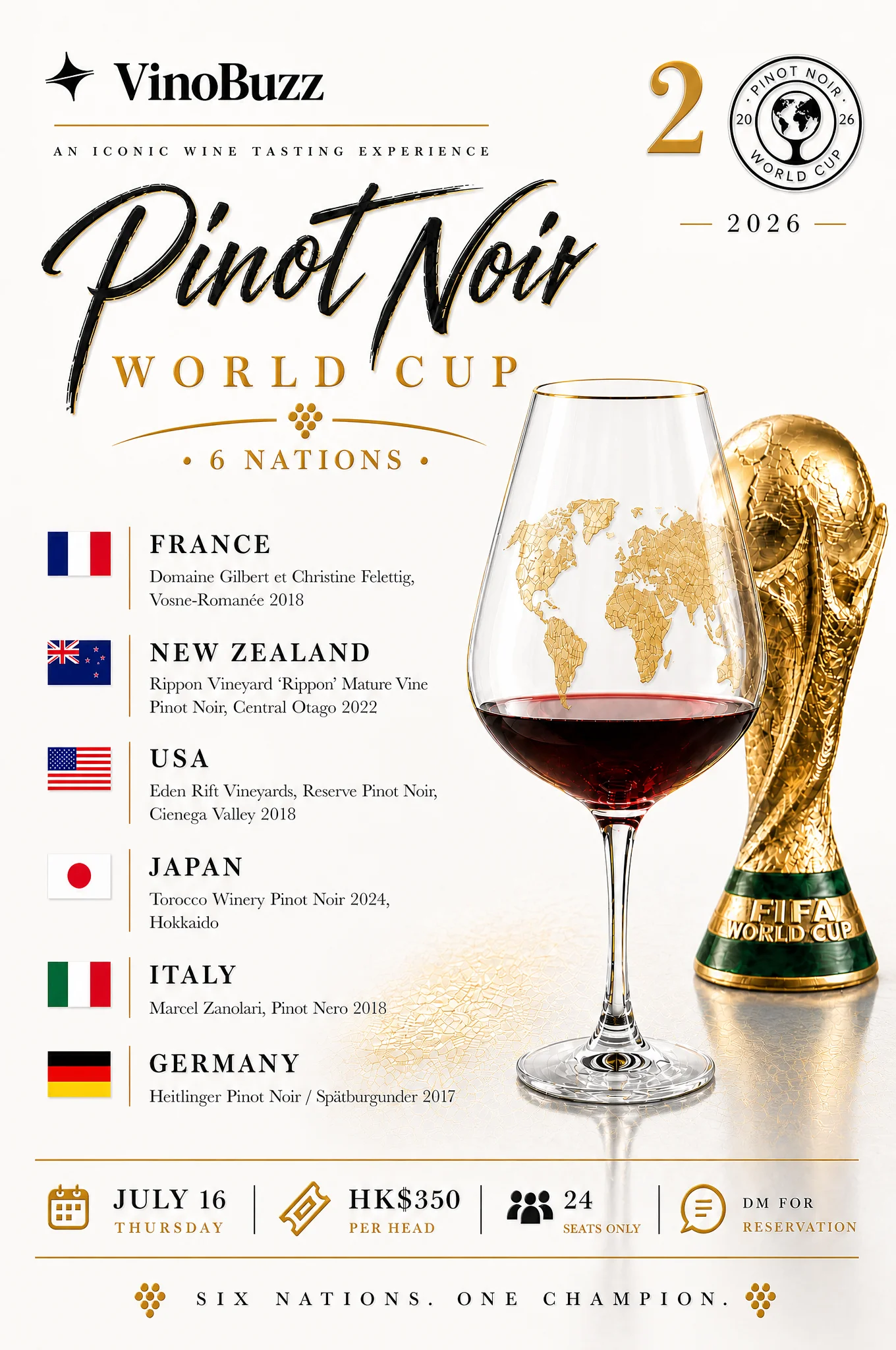 PINOT NOIR WORLD CUP · 6 NATIONS 2.0