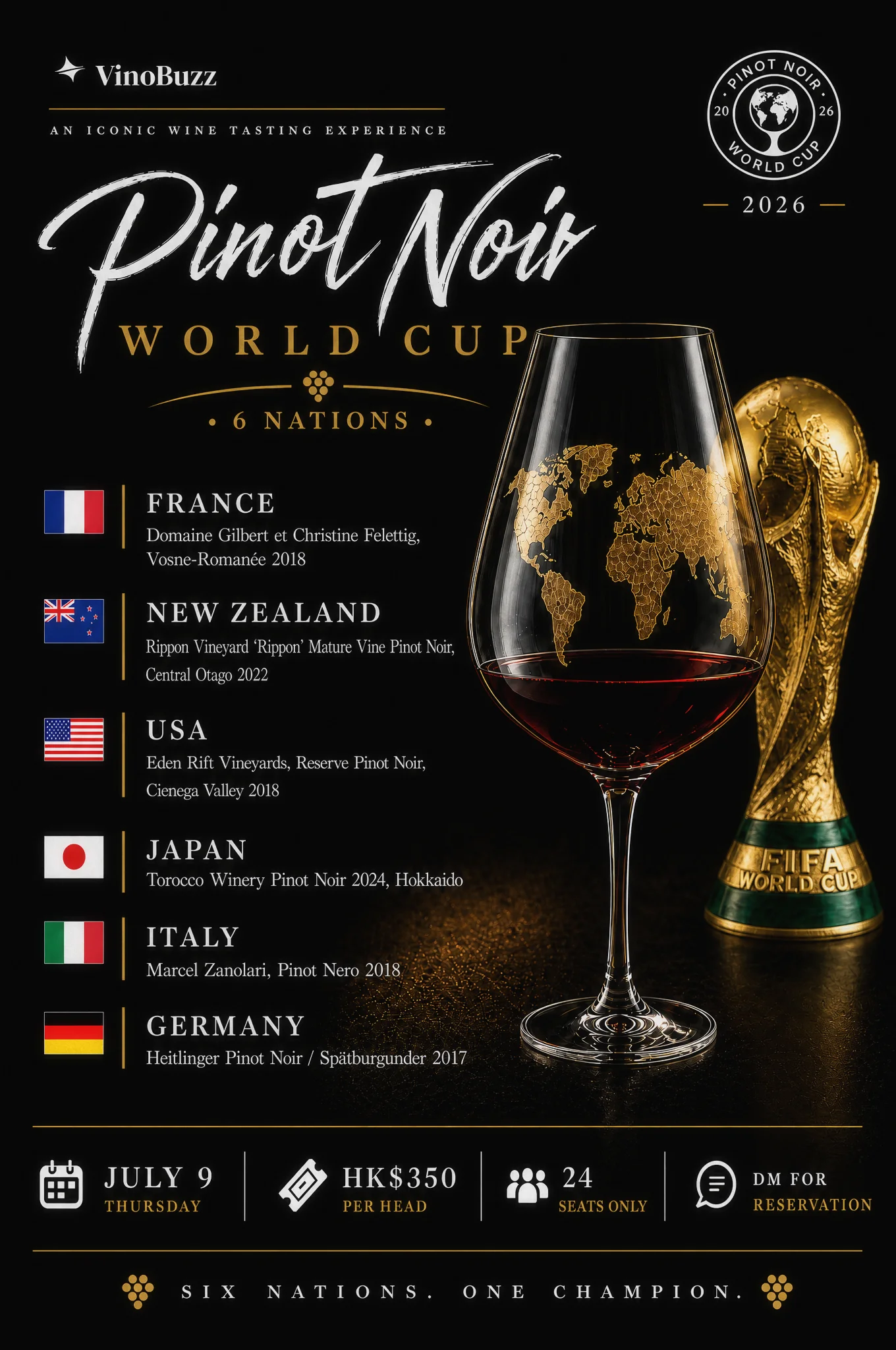PINOT NOIR WORLD CUP · 6 NATIONS