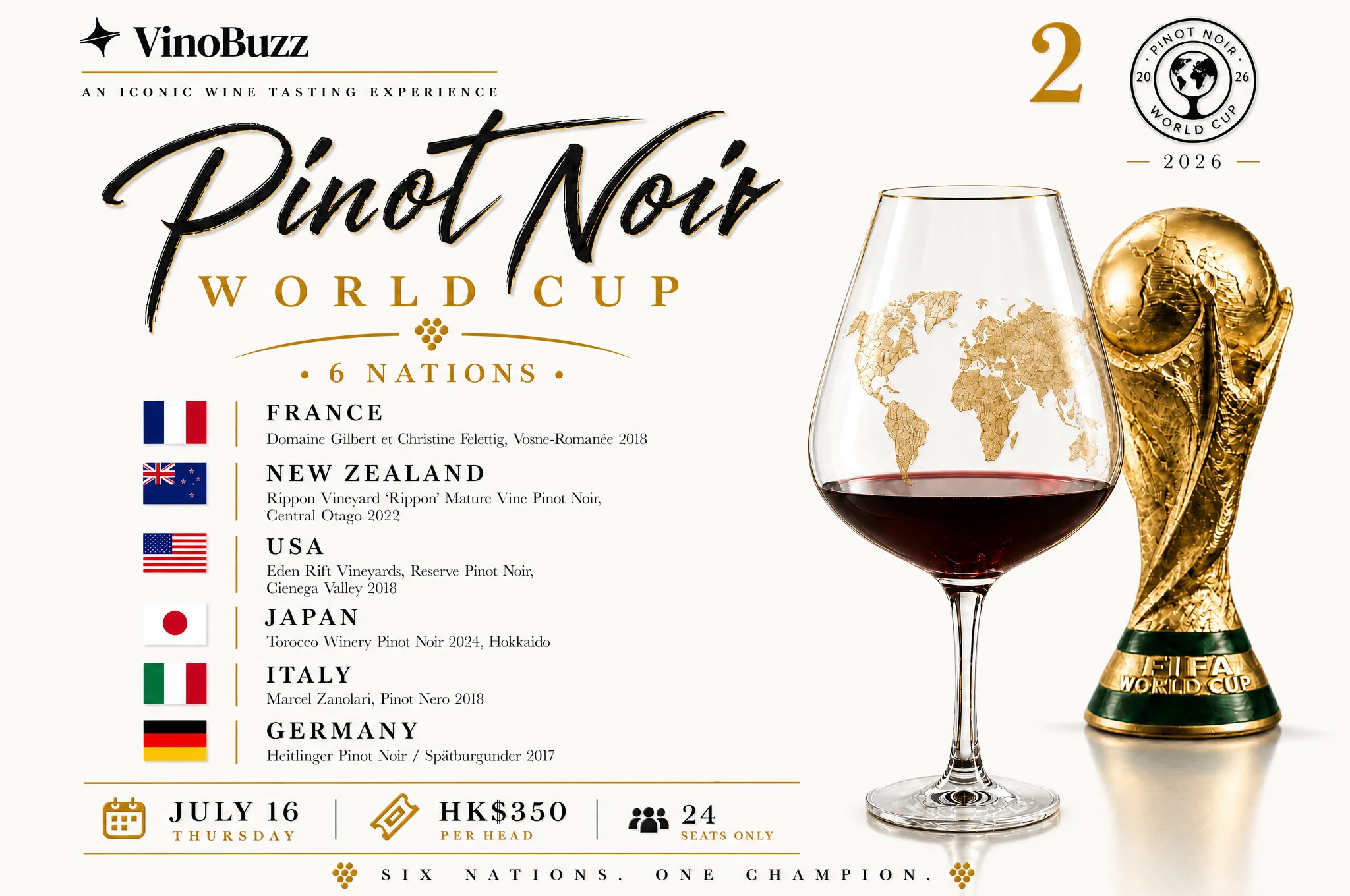 PINOT NOIR WORLD CUP · 6 NATIONS 2.0