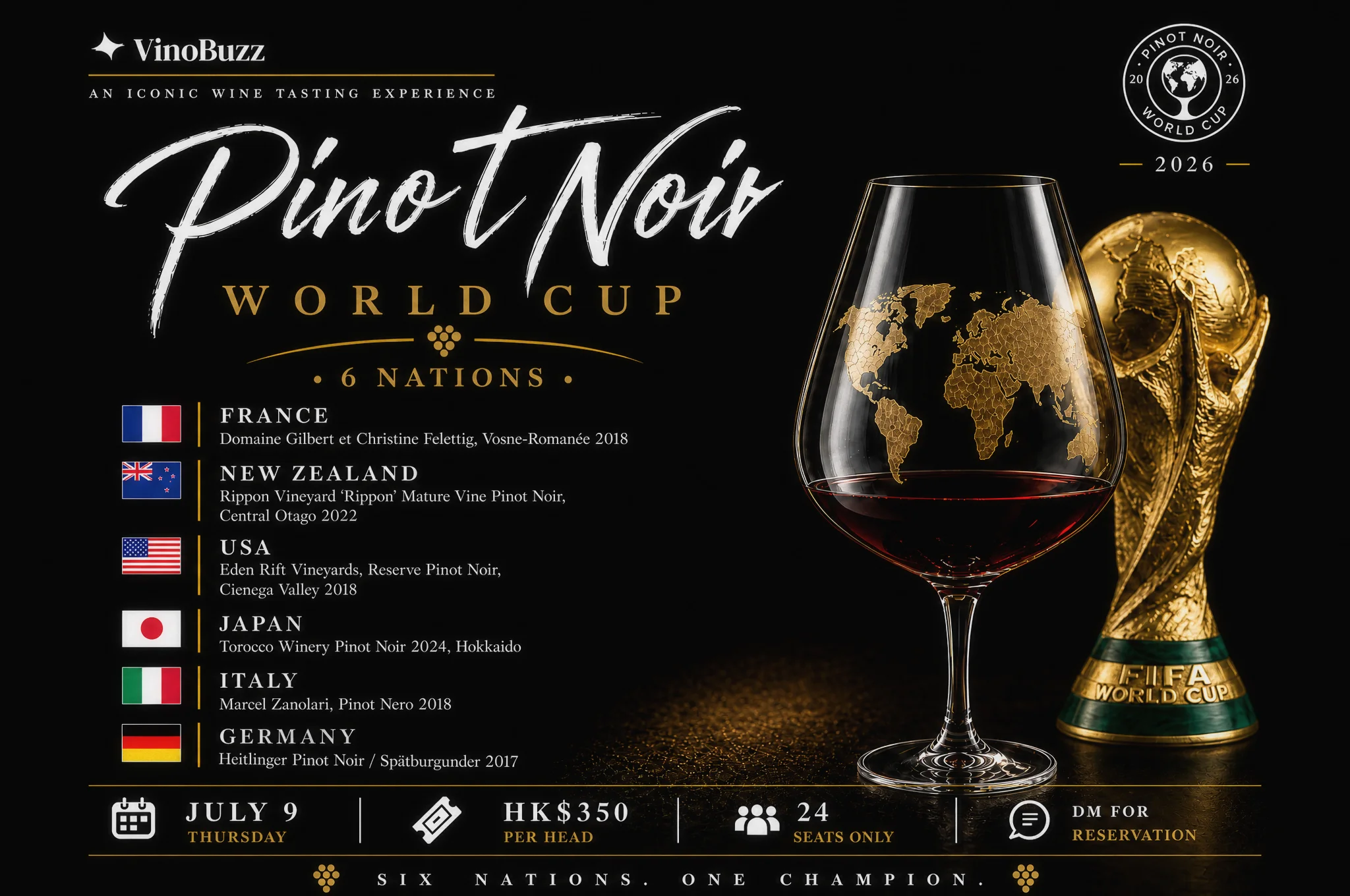 PINOT NOIR WORLD CUP · 6 NATIONS
